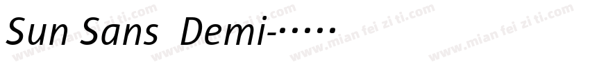 Sun Sans  Demi字体转换